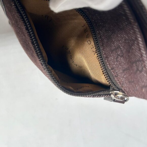 💎✨Beautiful✨💎Authentic BVLGARI Logo Mania Canvas Leather Crossbody Bag - Picture 16 of 16